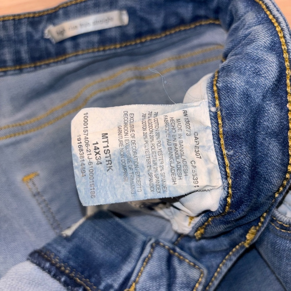 Wrangler high rise true straight denim jeans 14x34 - Picture 4 of 8